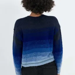 American Eagle Outfitters Blue Striped Sweaters image 2