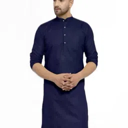 ANUJ FASHION Men Cotton Solid Straight Kurta-image-60