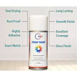 VAI ‎‎Diamond White 1 Spray Paint 225 ml for Mahindra Cars (Pack of 2 Pcs) image 2