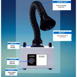 NVEE1 KianTech Fume Extractor 150 W 110/220 V 258 m³/h, FE 1150S image 3