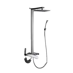 KY 29.53x12.6x5.51 inch Brass Gun Gray Wall Mount Shower Set, A1-picture-11