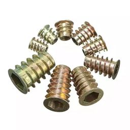 GENERIC M6x10 mm Wood D Nut Insert Golden (Pack of 100 Pcs)-picture-31