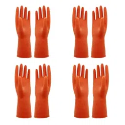 SIA Nylon Rubber Heavy Duty Hand Gloves, Red Free Size, SIA-LXS-4 (Pack of 4 Pair)-image-40