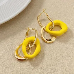 KAORI BY SHREYA AGARWAL Gold-Plated Contemporary Drop Earrings image 1