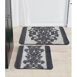 Saralhome KSCHINO Microfiber Antiskid 2pc Bathset Grey. 50cm x 70cm, 50x50 cm-image-10