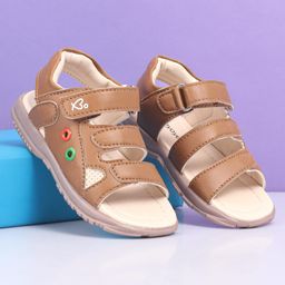 Babyoye Sandals With Velcro Closure - Brown-picture-6