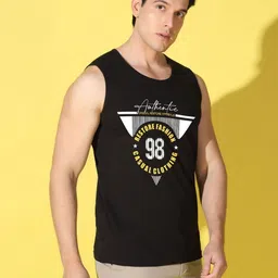 WOOSTRO Men Pack of 2 Typography Printed Round Neck Slim Fit Printed T-shirts image 2