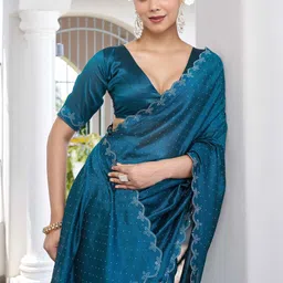 GHAN SALS Embellished Sequinned Baluchari Saree-picture-10