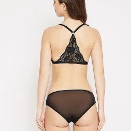 Clovia Black Lace Bra With Panty image 2