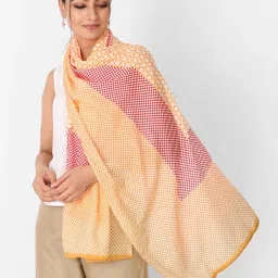 Fabindia Yellow Printed Stole image 2