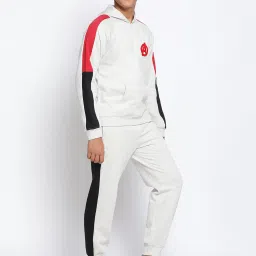 Lil Tomatoes Kids Grey Textured Full Sleeves Sweatshirt with Trackpants image 3