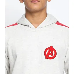 Lil Tomatoes Kids Grey Textured Full Sleeves Sweatshirt with Trackpants image 5