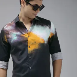 The Bear House Ardor Edition Multicolor Cotton Slim fit Digital Printed Shirt-picture-27