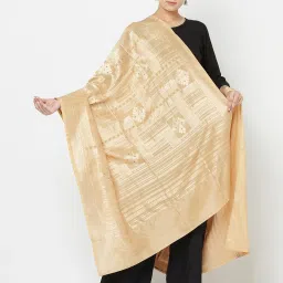 Fabindia Beige Woven Pattern Dupatta image 1