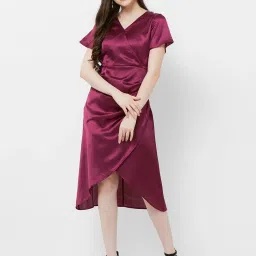 MISH Wine High Low Dress image 1