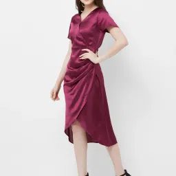 MISH Wine High Low Dress image 3