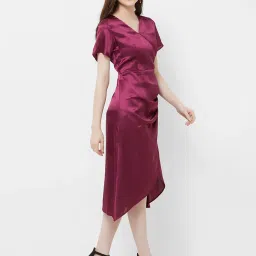 MISH Wine High Low Dress image 4
