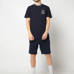 GAP Navy Short Sleeves Slim Fit Solid T-Shirt image 4