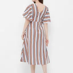 MISH Multicolor Striped Midi Dress image 2