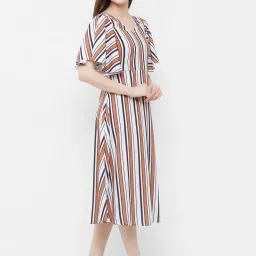 MISH Multicolor Striped Midi Dress image 3