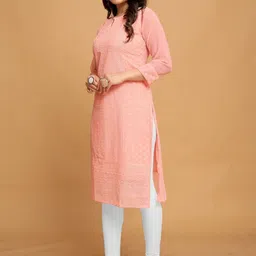 AXI COUTURE Ethnic Motifs Embroidered Chikankari Chikankari Kurti image 4