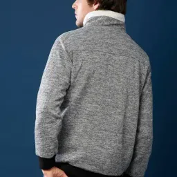 Campus Sutra Light Grey High Neck Jacket image 2