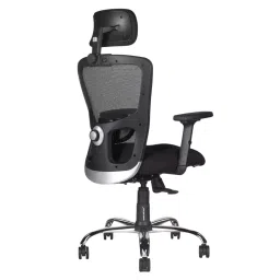HUMAN METHOD VIBE PRO Series Premium Office & Study Chair Ergonomic Breathable Mesh High Back Black & Orange, HMVS01-PR03 image 1