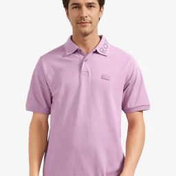 Rare Rabbit Pink Regular Fit Solid Polo T-Shirt-picture-35