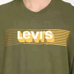Levi's Green Cotton Regular Fit Printed Sweatshirt image 5