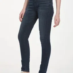 Levi's Women's High Rise 721 Skinny Navy Jeans image 3