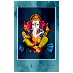 999Store Blue & White MDF  Key Holder - Set of 1 image 2