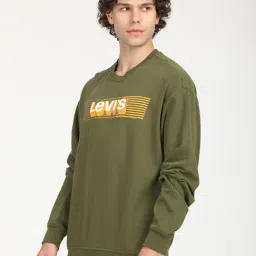 Levi's Green Cotton Regular Fit Printed Sweatshirt image 3