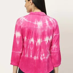 Maaesa Pink Tie & Dye Shirt image 2