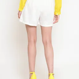 Sera White Regular Fit Shorts image 2