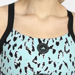 Adidas Blue & Black Non Wired Padded aSMC TPR Sports Bra image 5