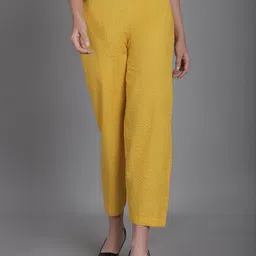 CORSICA Women Striped Mid Rise Straight Fit Wide Leg Trousers-image-75