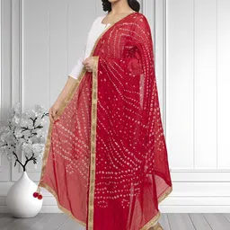Moda Rapido Dyed Bandhani Dupatta with Gotta Patti image 2
