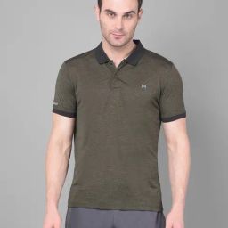 Force NXT Olive Regular Fit Self Pattern Sports Polo-picture-45