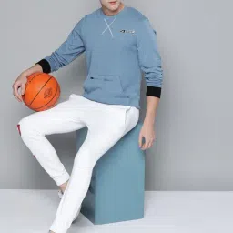 ALCIS Blue Regular Fit Printed Sweatshirt image 4