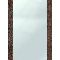 Art Street Red Marble Wall Mount Rectangular Mirror with Frame image 3