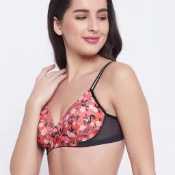 Clovia Light Red Non Wired Padded T-Shirt Bra image 3