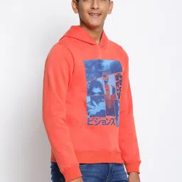 Lil Tomatoes Kids Coral Printed Full Sleeves Sweatshirt image 3