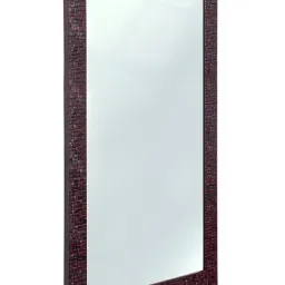 Art Street Red Marble Wall Mount Rectangular Mirror with Frame image 4