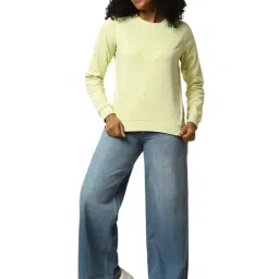 Allen Solly Green Regular fit Embroidery Sweatshirts image 5