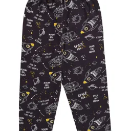 Smarty Kids Dark Grey Printed Shirt with Pyjamas image 4