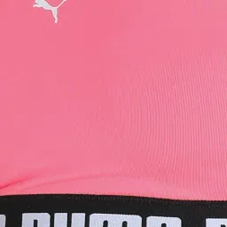 Puma Mid Impact Pink Polyester Graphic Sports Bra image 5
