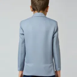 Kids Island Boys Grey Solid Blazer image 2