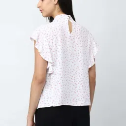 Van Heusen White Printed Top image 2