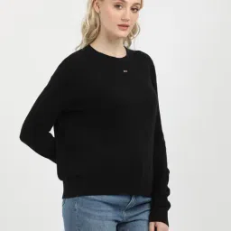 TOMMY HILFIGER Black Regular Fit Pullover image 3