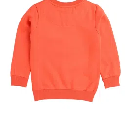 Smarty Kids Orange Printed Sweatshirt image 2